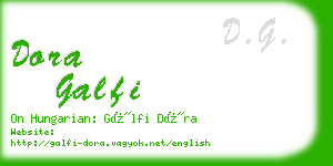 dora galfi business card